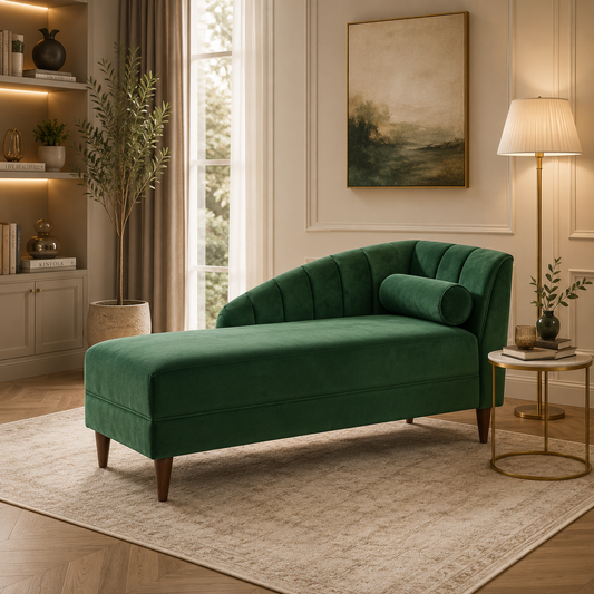 Modern Curved Chaise Lounge Sofa – Upholstered Accent Loveseat-Shivora Crafts