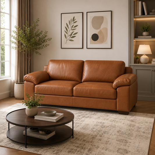 Modern 3 Seater Sofa with Plush Cushioned Seating