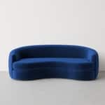 Modern Curved 3-Seater Sofa with Deep Seat & Rounded Arms