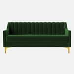 Modern Vertical Channel Tufted 3-Seater Sofa - Shivora Crafts