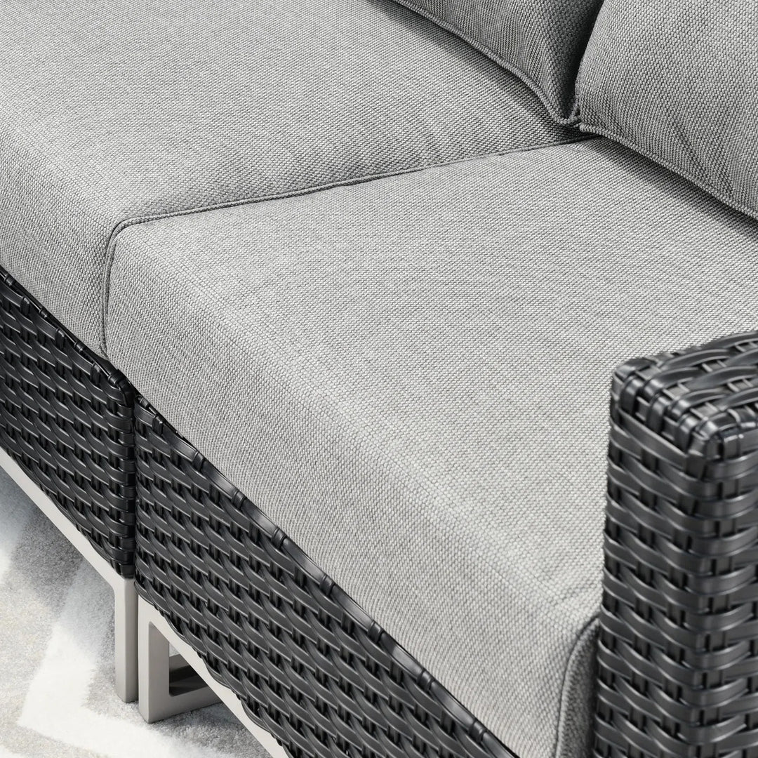 6-Piece Outdoor Patio Seating Set | Sectional Sofa, Lounge Chair, Ottoman & Coffee Table