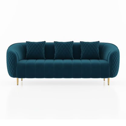 Quilted Channel Back 3 Seater Sofa