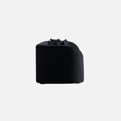 Modern Black 3 Seater Sofa | Vertical Channel Tufted Upholstered Sofa-Shivora Crafts
