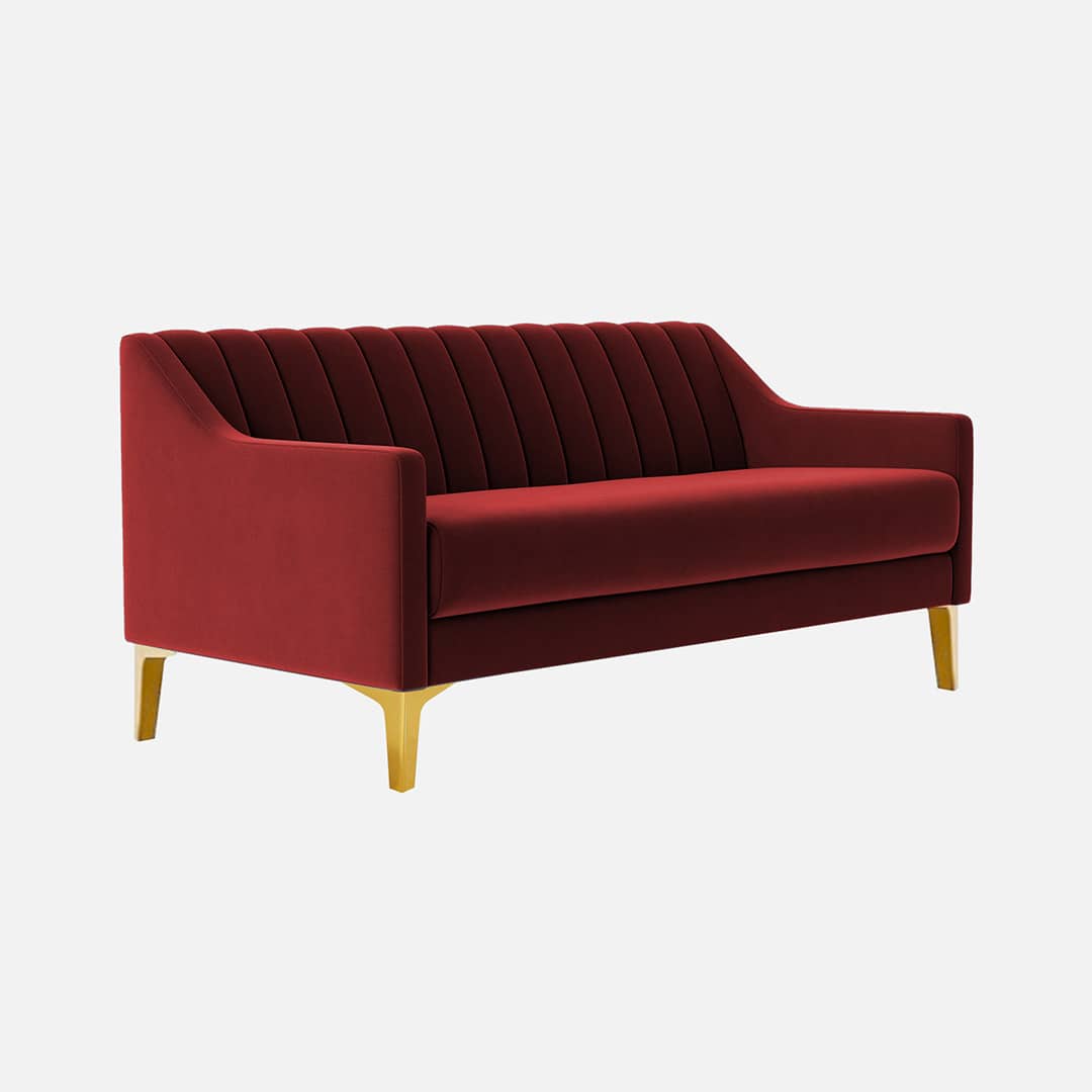 Modern Vertical Channel Tufted 3-Seater Sofa - Shivora Crafts
