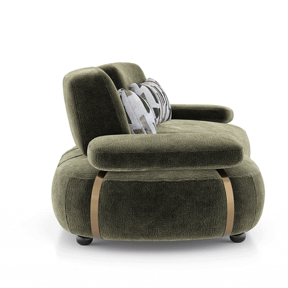 Modern 2-Seater Sofa with Plush Cushioned Seating-Shivora Crafts