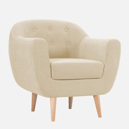 Elegant Button Tufted Accent Armchair