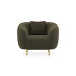 Modern Channel Tufted Accent Chair with Curved Quilted Arms - Shivora Crafts