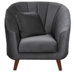 Modern Curved Barrel Accent Armchair