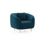 Modern Channel Tufted Accent Chair with Curved Quilted Arms - Shivora Crafts