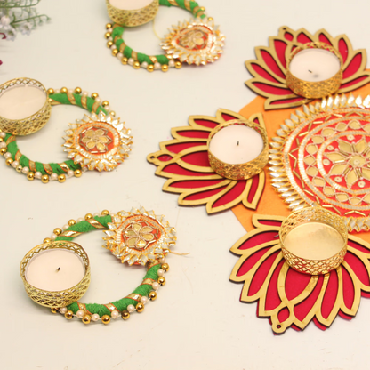 Decorative Rangoli Candle Holder
