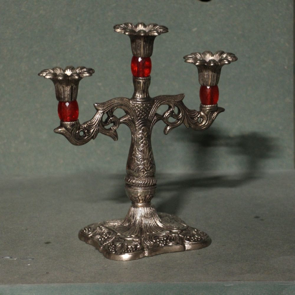 Metal Candle Holder — Handcrafted Decorative Diya Stand