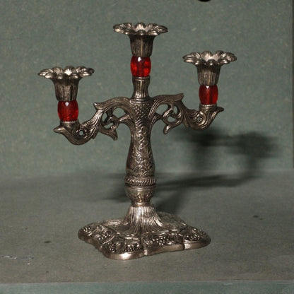 Metal Candle Holder — Handcrafted Decorative Diya Stand