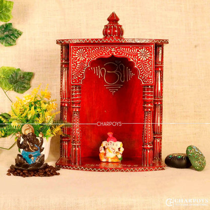 Handcrafted Wooden Nag Mandir | 8×5×7 inches | Traditional Temple Decor