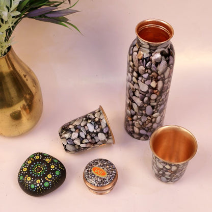 Bottle & Glass Set with Box – Handcrafted Gift Set