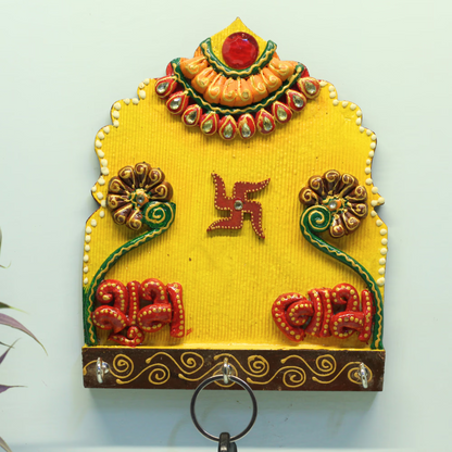 Shubh Labh Key Stand — Handcrafted Decorative Key Holder
