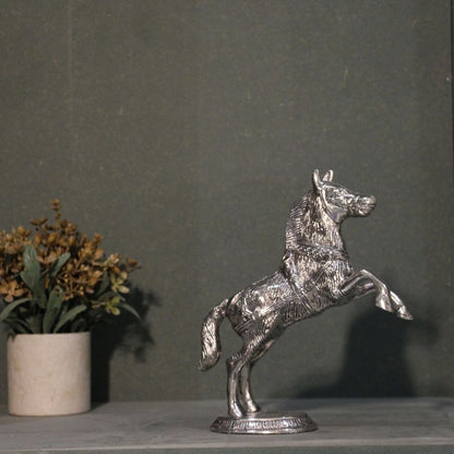Metal Jumping Horse – Handcrafted Decorative Showpiece