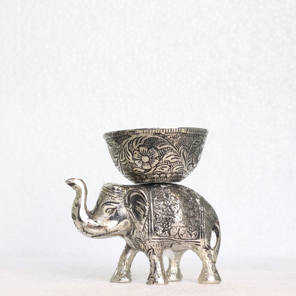 Metal Elephant Bowl – Handcrafted Decorative Serving Bowl
