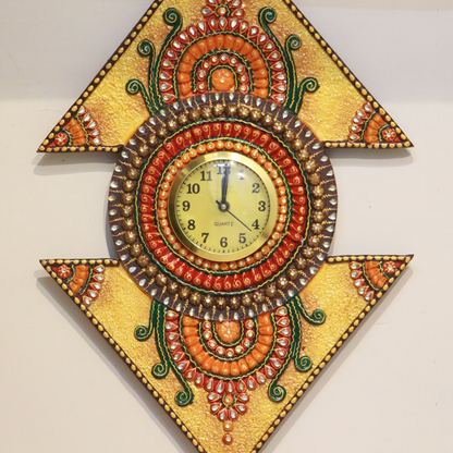 Kundan Clock — Handcrafted Decorative Clock