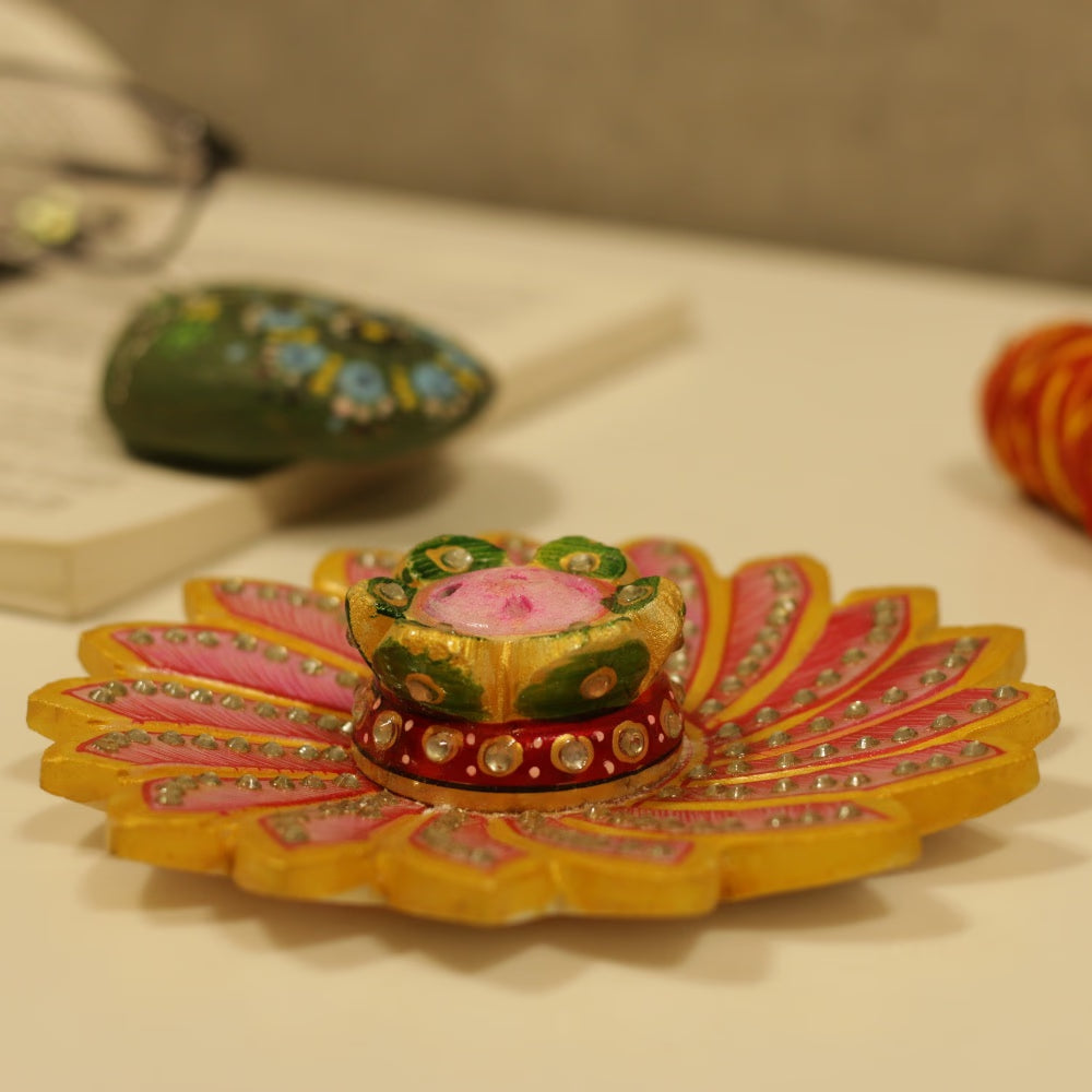 Marble Lotus Agarbatti Stand