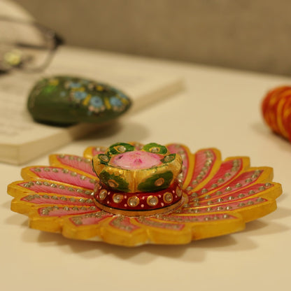 Marble Lotus Agarbatti Stand