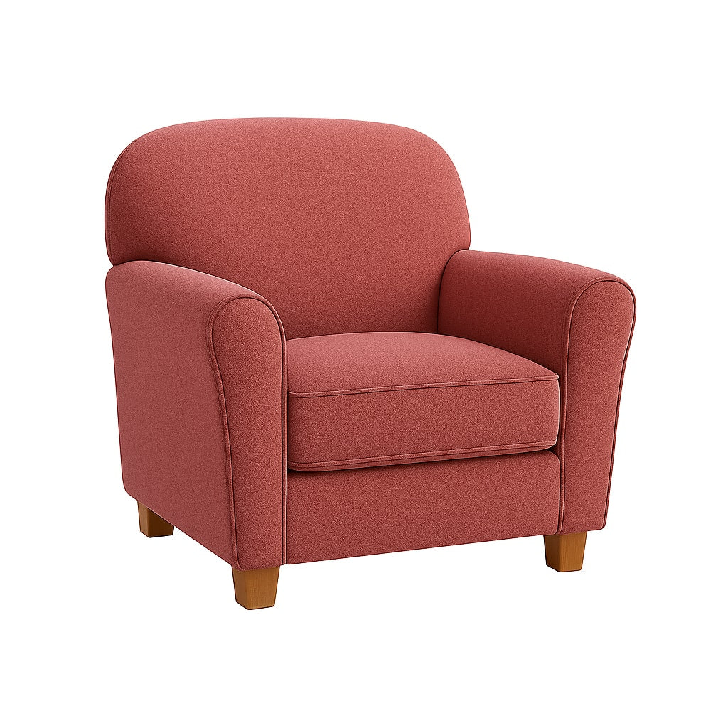 Modern Upholstered 1-Seater Armchair – Padded Living Room Accent Chair