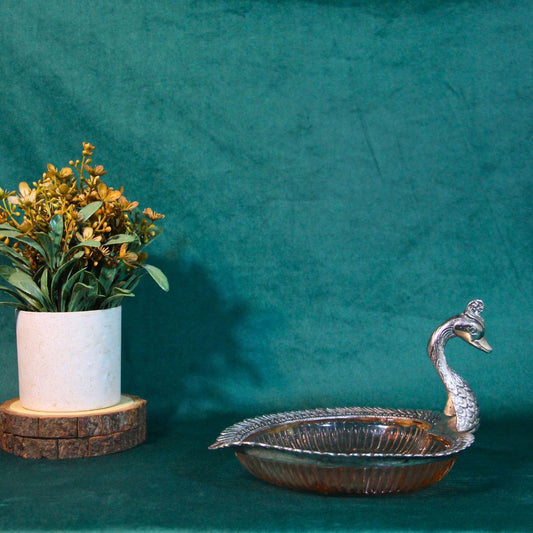Paan Tray with Peacock Design — Handcrafted Decorative Serving Plate