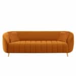 Modern Curved Channel Tufted 3-Seater Sofa- Shivora Crafts