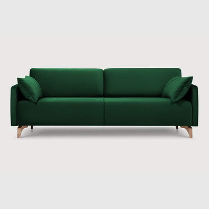 Modern Roma Fabric Green 3 Seater Sofa