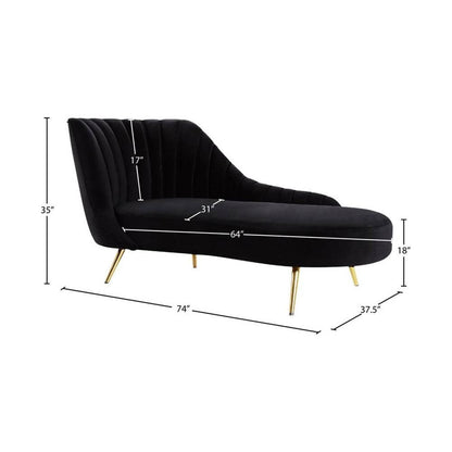 Modern Curved Chaise Lounge Chair – Sculptural Upholstered Accent Seating-Shivora Crafts