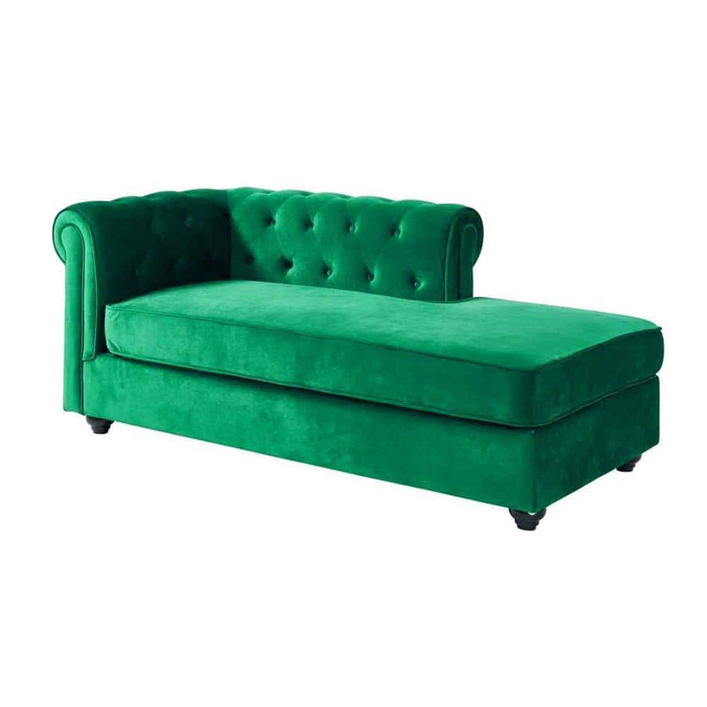 Classic Chesterfield Chaise Lounge Sofa with Button Tufted Backrest