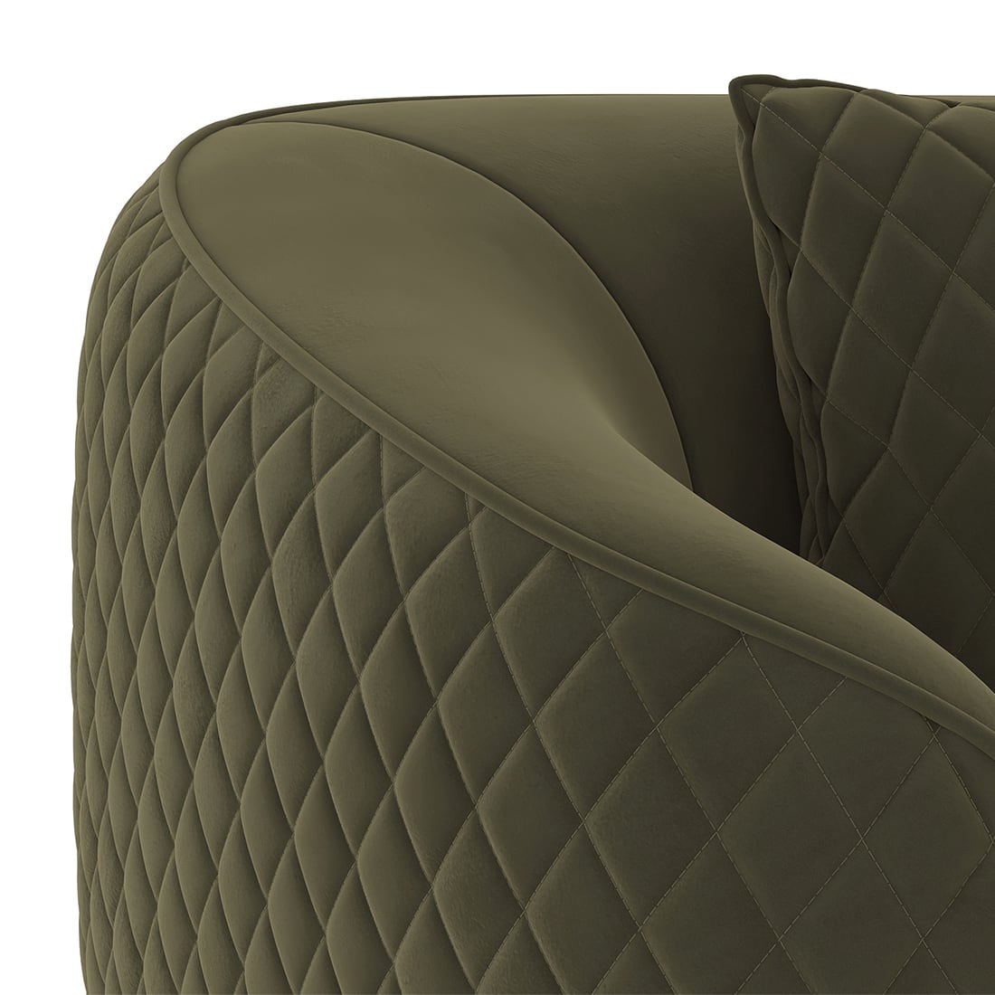 Quilted Channel Back 3 Seater Sofa
