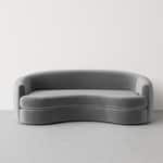 Modern Curved 3-Seater Sofa with Deep Seat & Rounded Arms