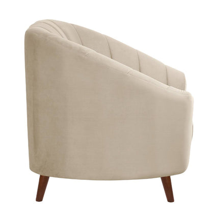 Modern Curved Barrel Accent Armchair