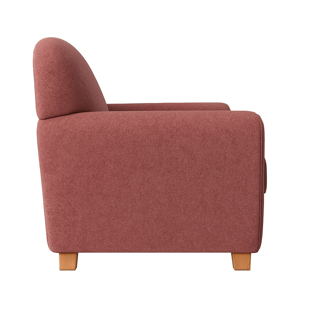 Modern Upholstered 1-Seater Armchair – Padded Living Room Accent Chair